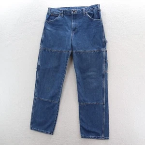 Dickies Jeans Men's 34x32 Blue Double Knee Carpenter Workwear Y2K Skater Grunge - Picture 1 of 14