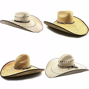 Milani Gaucho Cowboy Ranch Large Straw Hat - NEW 20" - 21"