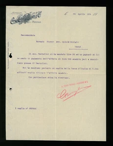 LETTERE COMMERCIALI MOLINI CHIARI MEDIOLI PEDERZINI & C. PARMA 1904 - Picture 1 of 1
