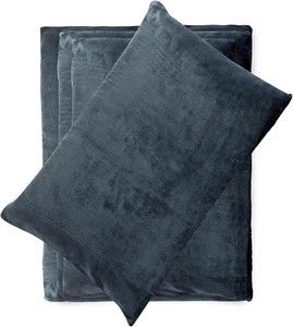Twin Micro Fleece Sheets Set, 3-Piece Twin Size Bed Sheet Set, Plush Velvet Flee - Picture 1 of 8