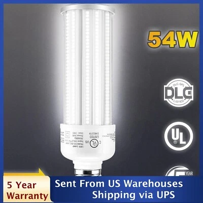 54W LED Corn Light Bulb E39 Mogul Base for Storage Room Garage Basement 5000K - Image 1 of 4