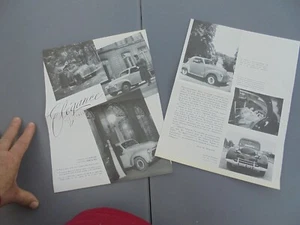 Anciennes Automobiles Simca Six 6(Pages Magazine Mode ) Dyna Panhard Peugeot 202 - Imagen 1 de 2