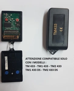 TELECOMANDO CANCELLI COMPATIBILE FAAC TM1 433DS TM2 433DS CON DIP-SWITCH - Bild 1 von 2