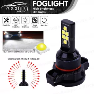 2 bombillas LED 5202 H16 antiniebla 3030 12-SMD para funcionamiento diurno - Imagen 1 de 9