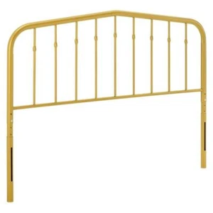 Modway Lennon Contemporary Modern Twin Metal Spindle Headboard in Gold - Picture 1 of 7
