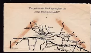 GEORGE WASHINGTON HOTEL, WASHINGTON, PA. 1936 (ZWEISEITIGER KARTENEINBAND) - Bild 1 von 2