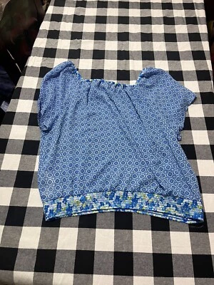 Blusa Abercrombie & Fitch Mujer Lg Azul Manga Corta Transparente Cerradura Poliéster Foto 1 de 4