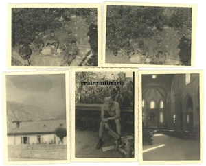 32x Orig. Foto Luftwaffe Soldat in Italien 1944 Bergamo Viterbo Bevölkerung - Picture 1 of 9