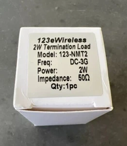 123eWireless 123-NMT2 N Male 2 Watt RF Load Terminator, New in Box - Zdjęcie 1 z 3