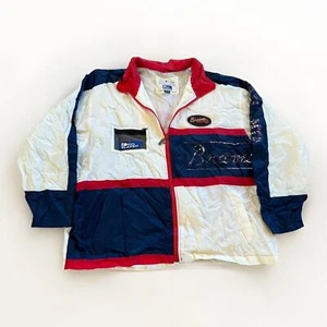 Vintage Atlanta Braves Jacket Pro Player Mens XXL Multicolor Windbreaker MLB 90s - Picture 1 of 12