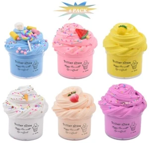 6color Fluffy Floam Puff Cotton Clay Handle Anti Stress for Kids Toy - Zdjęcie 1 z 8
