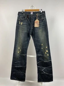 Men's NWT Prps Distressed Painted Japanese Denim Jeans Pants Size 32x32 - Picture 1 of 21