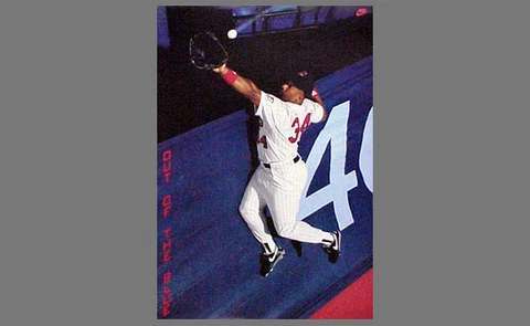 Kirby Puckett OUT OF THE BLUE Mn Twins Vintage Original 24x36 NIKE POSTER (1988) Cover