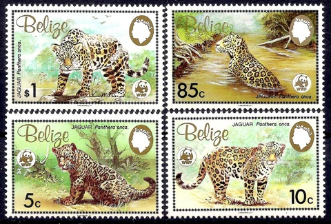 Belize #SG756-SG759 MNH 1983 WWF Jaguar Panthera Onca [689-692 Mi719-Mi722] Cover