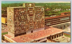 Postcard Library De La Ciudad University, Mexico - Picture 1 of 2