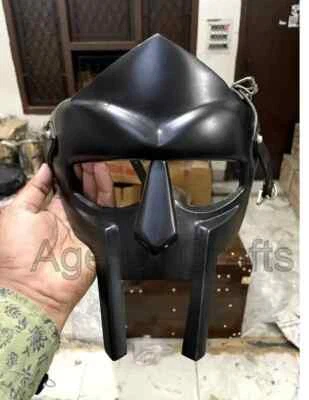 Medieval MF Doom Gladiator Mask Mad Villain Brass Face Armour Halloween costumes - Image 1 of 4