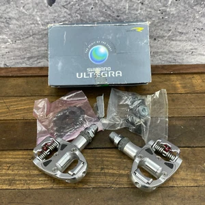 Shimano 600 PD-6600 Pedals Clipless Set Silver Road Bike SPD-SL Vintage - Picture 1 of 21