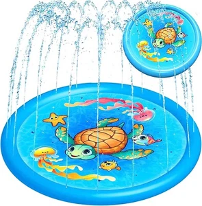 Splash Pad for Kids Ages 4-8 -67 Inches Non Slip Kids Splash Pads for Outside-TB - Picture 1 of 9