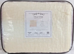 CREAM IVORY BLANKET COLLECTION QUALITY DESIGN QUILTED THROW 50 x 60 inch - Picture 1 of 3