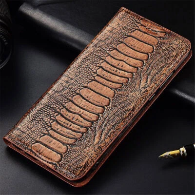 Genuine Leather Flip Wallet Case Cover For Samsung S25 S24 S23 Ultra S22 Plus - Image 1 of 4