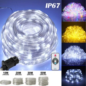 50m LED Lichtschlauch Lichterschlauch Garten Deko Außen Innen Lichterkette IP65 - Bild 1 von 54