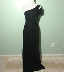 Abito a matita nero BCBGMaxAzria taglia 2, NUOVO! Lunghezza pavimento abito lungo festa formale - Foto 1 di 12
