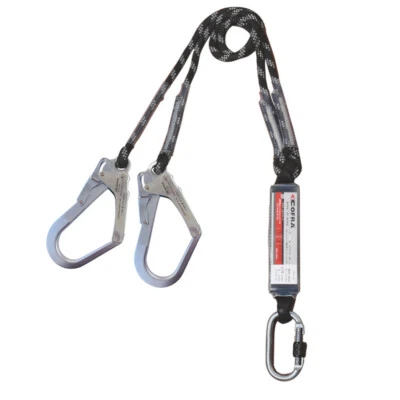 Cofra Bandfalldämpfer 1,5m Sicherungsseil Falldämpfer Fallschutz 2 autom Haken