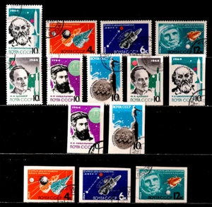 RUSSIA: 1964 STAMPS SPACE SET WITH IMPERFS SCOTT #2883-89 SOUND - Picture 1 of 1