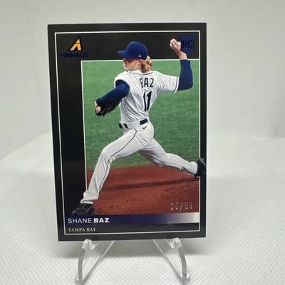 2022 Panini Chronicles #3 Shane Baz RC Rookie Pinnacle Blue /50 - Image 1 of 3