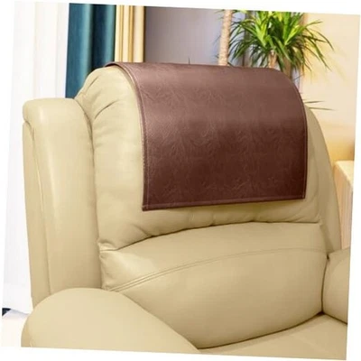 Funda de reposacabezas antideslizante para fundas de muebles, imitación cuero marrón rojizo Foto 1 de 4