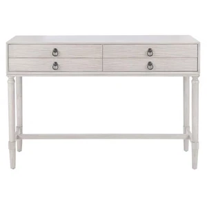 SAFAVIEH Aliyah 13 In. Greige Rectangle Wood Console Table With Drawer - Picture 1 of 9