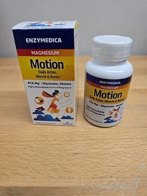 Suplemento de magnésio Motion 60 cápsulas – Suporte muscular, saúde óssea EXP 29/05 - Imagem 1 de 3