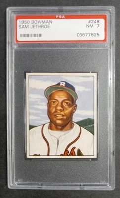 1950 Bowman - #248 Sam Jethroe - Rookie - ROYw - PSA 7 NM - Image 1 of 2