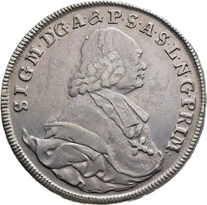 FITZ RDR Salzburg Sigismund III. Schrattenbach 1753-1771 Konv Taler 1768 °TCH401 - Bild 1 von 2