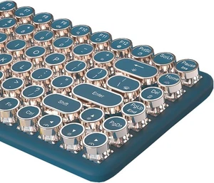 84-Key Retro Typewriter Mechanical Keyboard, Wireless/Bluetooth/USB-C, LED - Picture 1 of 4