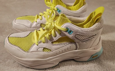 Zapatillas deportivas retro Brandblack Saga para mujer 6,5 blancas neón Vibram Athleisure Foto 1 de 4