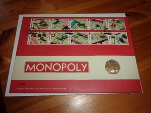 MONOPOLY 50p COIN COVER LTD EDN NO. 1018 GB STAMPS & 50p COIN OCT 2025 R/MAIL - Picture 1 of 3