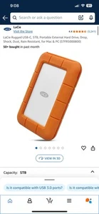 LaCie Rugged Thunderbolt USB 3.0 5TB External 5400RPM (STEV2000400) HDD - Afbeelding 1 van 6