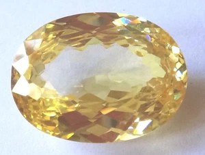 Top 20x15 mm 32 cts ovalado amarillo ruso circonita cúbica AAAAA - Imagen 1 de 3