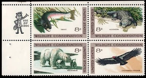 Scott #1430a Wildlife Conservation Zip Block of 4 Stamps - MNH - Picture 1 of 1