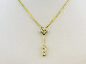 Collana 3/4 carati 100% diamanti naturali in oro giallo 14 carati lunga 19 pollici - Foto 1 di 6