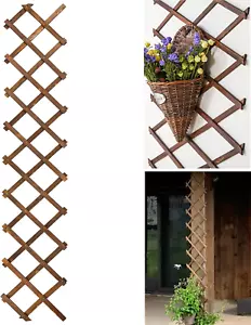 Wooden Lattice Wall-Expandable Plant Garden Trellis for Climbing Plants Outdoor - Picture 1 of 7