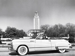 Buick 1950 hermosa mujer sentada en 1948 convertible 8 x 10 fotografía - Imagen 1 de 1