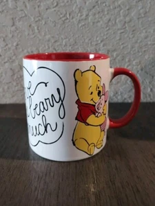 Disney Winnie The Pooh Love You Beary Much Hearts Pooh Piglet Hugging Coffee Mug - Picture 1 of 7