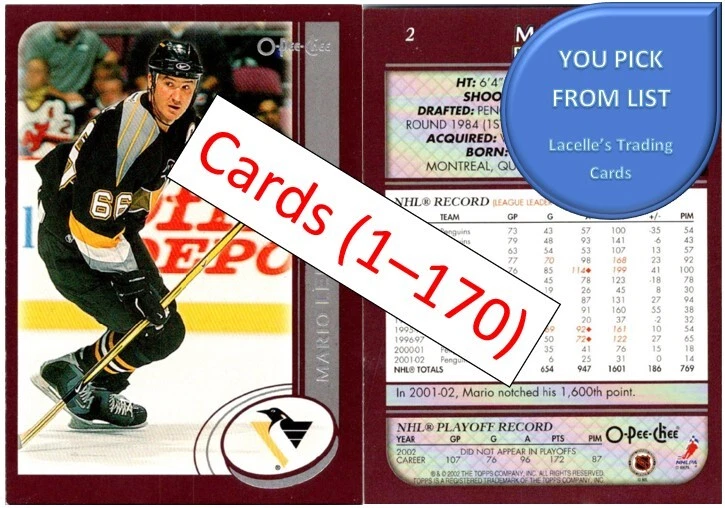 2002-03 O-Pee-Chee Topps NHL Hockey Cards (1 - 170)- U-Pick From List - Image 1 of 1