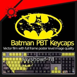 Batman PBT Keycaps Full Set 108 Key for Cherry MX Profile Mechanical Keyboard - Picture 1 of 6