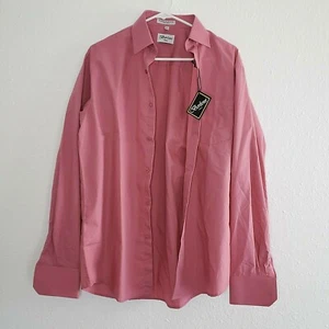 New Berlioni Italy Men's Size M 34/35 (15-15.5) Pink Button Down Dress Shirt ^B3 - Picture 1 of 7