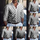 Comfortable Slim Fit Shirt for Men with 3D Print and Button Down Neckline