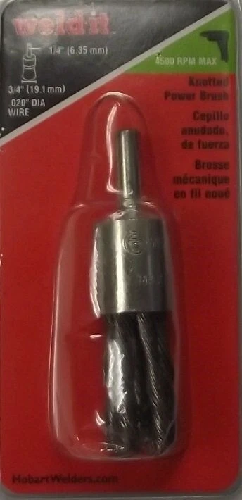 Cepillo eléctrico anudado Hobart 770393 3/4" vástago de 1/4" Foto 1 de 1