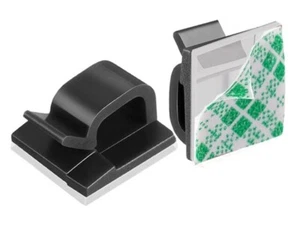4 CLIP BASETTE fermacavo adesive fascette stringicavo cavo fissaggio computer pc - Photo 1/5